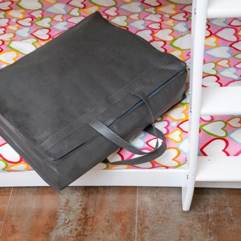 Bolsa de tela para guardar edredón gris 88x55x35