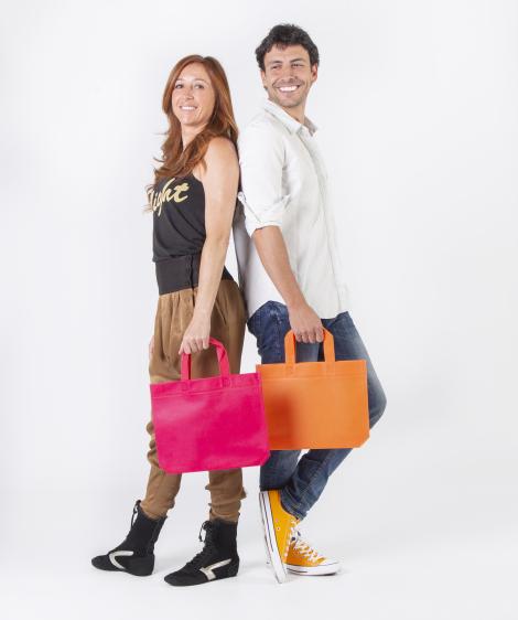 Bolsas tela asa corta 34x26x8
