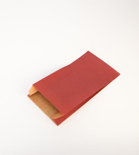 Sobres de papel kraft con fuelle lateral de color granate