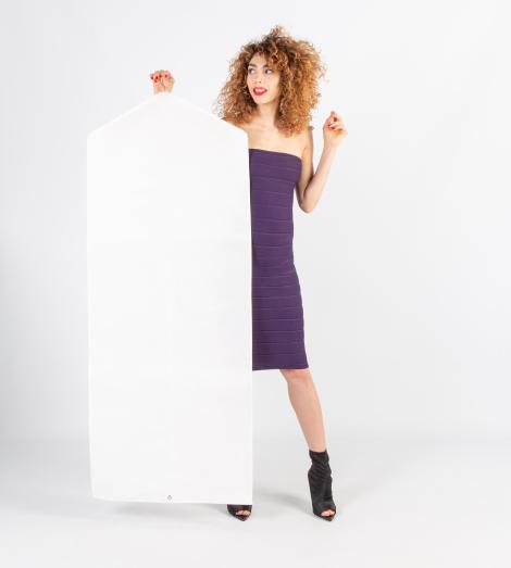 Fundas de tejido reciclado blancos para vestidos largos