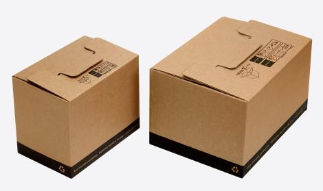 Cajas con cierre autoadhesivo 31x22x15. Material compostable