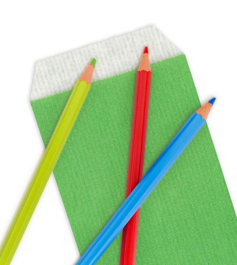 Comprar sobres de papel pequeños por mayor Sobres de papel pequeños verdes con lápices alrededor