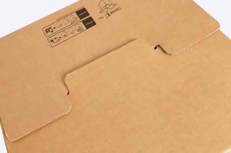 Cajas para envíos montaje fácil 60x40x35 Material Compostable. Made In Spain