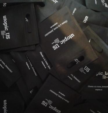 Bolsas de tejido asa troquelada 17x22x6,5