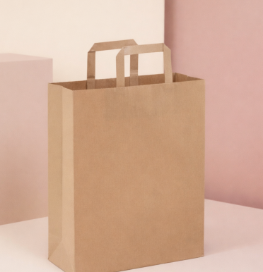 Bolsas de papel kraft con asas planas 28x36x12