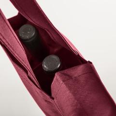 Bolsas de tela para dos botellas 18x30x9 Tejido reciclado. Made In Spain