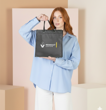 Bolsas tela asas algodón 30x30x12