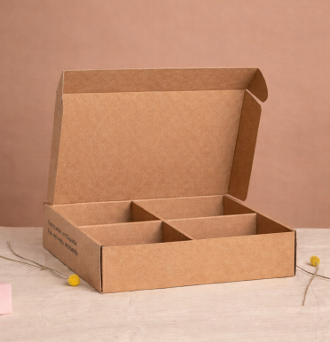 Cajas de cartón reciclado con separadores para ecommerce 37x30x8 | Fabricadas por personas con discapacidad intelectual