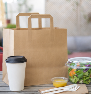 Bolsas de papel take away 27x28x17