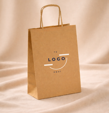 Bolsas de papel 100 g kraft 18x24x8