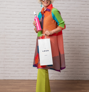 Bolsas de papel ecológico para botellas 18x39x8