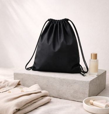 Mochila negra de tela 36x42