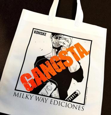 Bolsas de tela mediana termosellada con asas largas 38x42