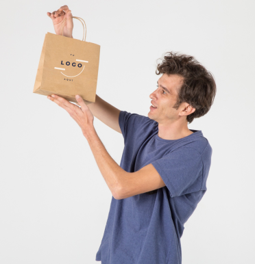 Bolsas de papel kraft 22x23x9