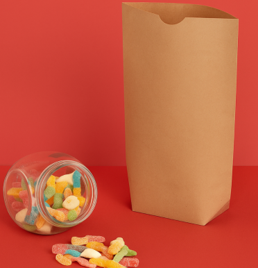 Bolsas de papel kraft sin asas 18x32