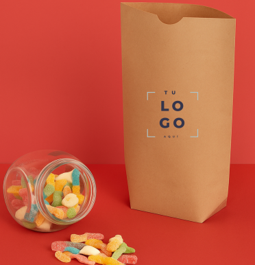 Bolsas de papel kraft sin asas 18x32