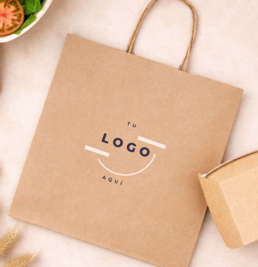 Bolsas de papel kraft take away 27x26x14