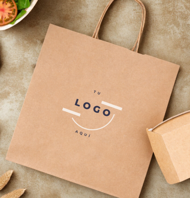 Bolsas de papel impermeable take away 27x26x13