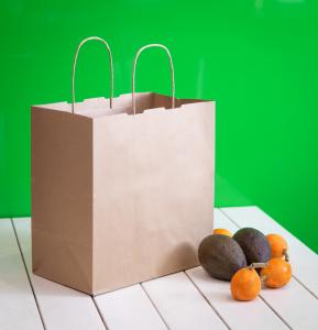 Bolsas de papel reciclado take away 28x27x16