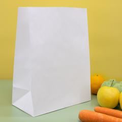 Bolsas de papel blancas sin asas 26x35x14. Papel ecológico. Made in Spain