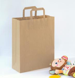 Comprar bolsa papel Kraft con asa plana - Vilapack ®