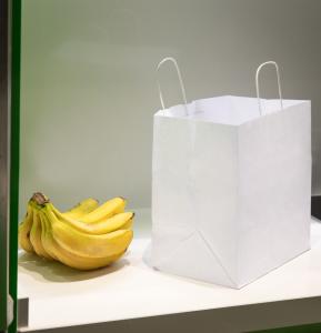 Bolsas de papel blanco take away 30x29x18