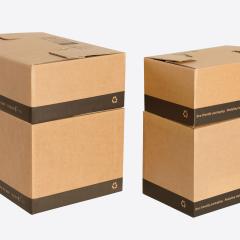 Cajas para envíos montaje fácil 60x40x25 Material Compostable. Made In Spain