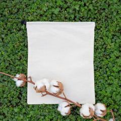 Sacos de algodón orgánico con cierre por un lado 150 g 25x30 Made in Spain. Confección social