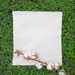Sacos de algodón orgánico con cierre por un lado 150 g 37x42. Fabricados por mujeres en riesgo de exclusión social