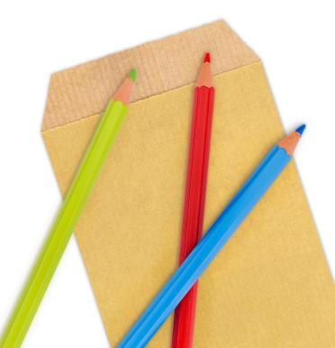 Sobres kraft de colores 50 g 8x15