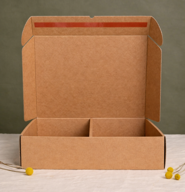 Cajas de cartón reciclado con separador para ecommerce 41x34x9 | Fabricadas por personas con discapacidad intelectual