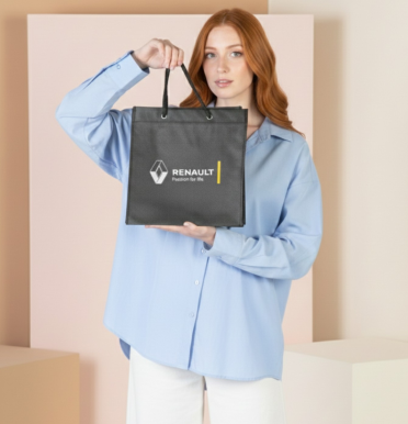 Bolsas tela asas algodón 30x30x12