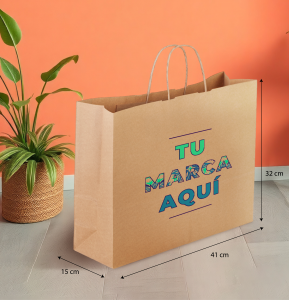 Bolsas papel kraft baratas 41x32x15