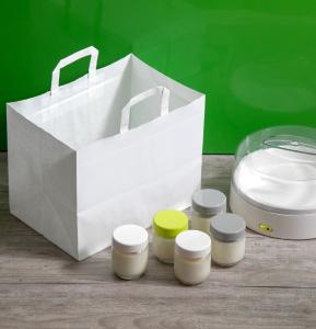 Bolsas de papel blanco para take away 32x25x22