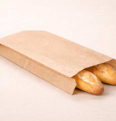 Bolsas de papel para dos barras de pan 14x54x7