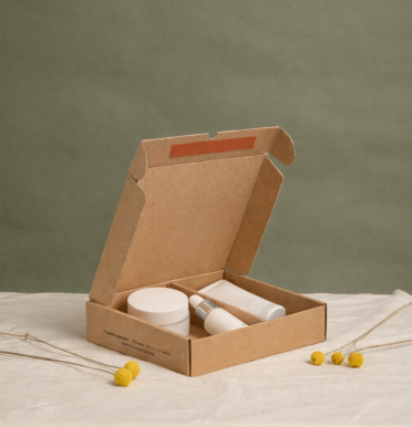 Cajas con separador ecommerce de cartón reciclado 27x20x5| Fabricadas por personas con discapacidad intelectual