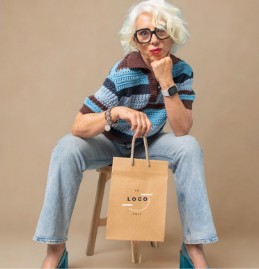 Bolsas de papel  fabricadas por personas con discapacidad intelelectual 20x28x12