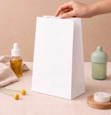 Bolsas de papel blancas sin asas 22x30x12