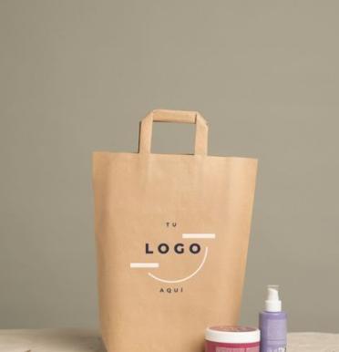 Bolsas de papel con asas planas hechas a mano 18x35x11 Bolsas de papel con asas planas hechas a mano 18x35x11