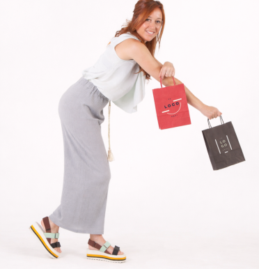 Bolsas de papel ecológico de colores 18x24x8