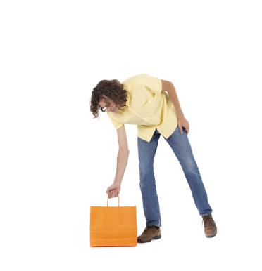 Bolsas de asa rizada 120 g 36x31x12