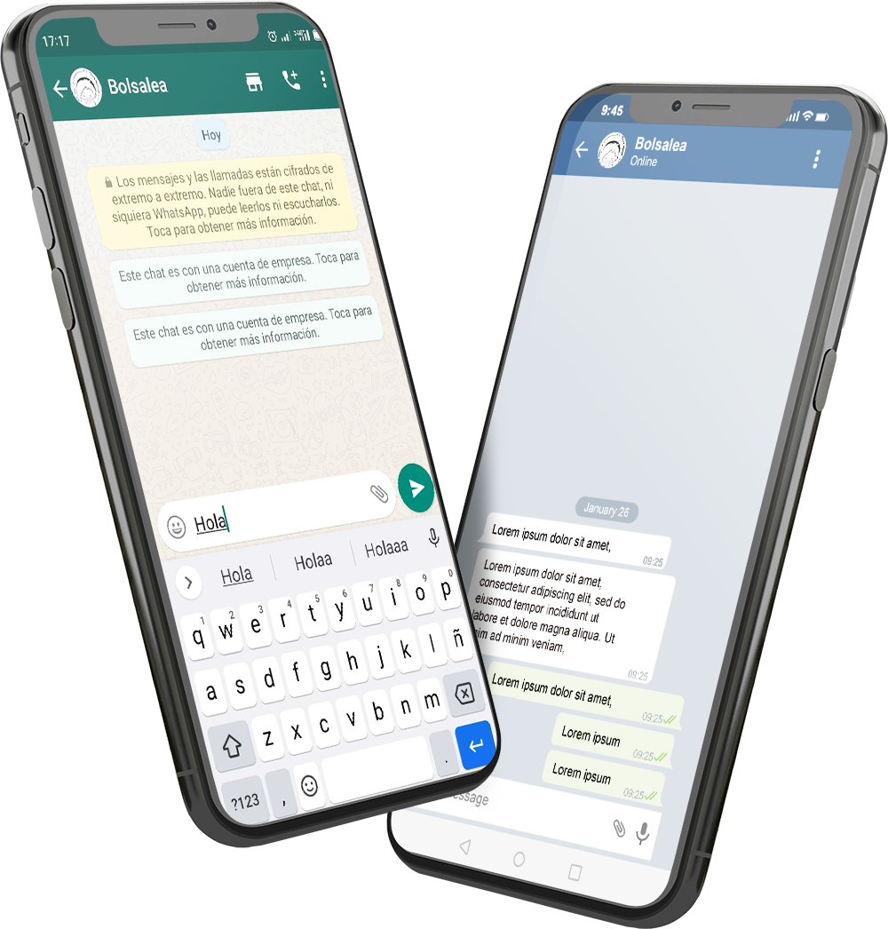 Móvil WhatsApp y Telegram