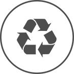 sello de material reciclable